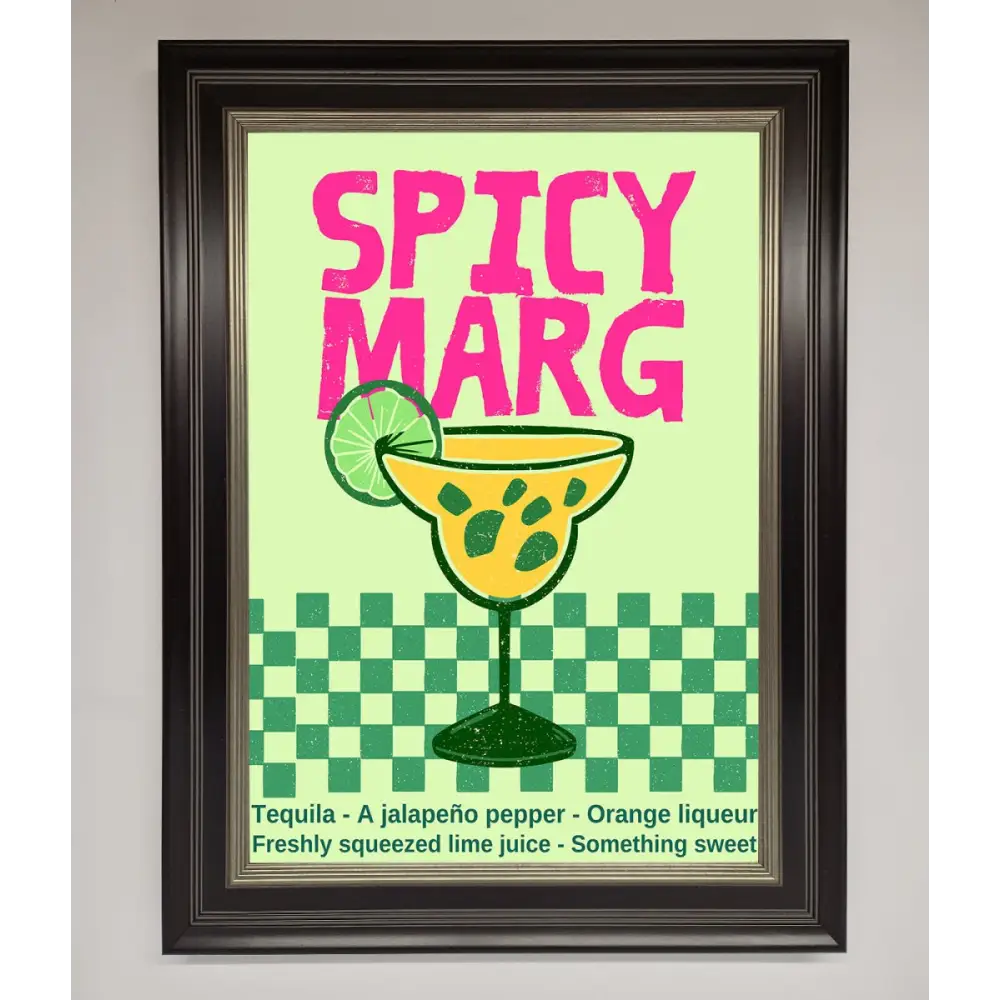 Spicy Marg Framed Poster - B0 (100 x 141 cm) / Black Silver - Framed Print