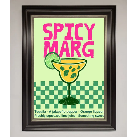 Spicy Marg Framed Poster - B0 (100 x 141 cm) / Black Silver - Framed Print