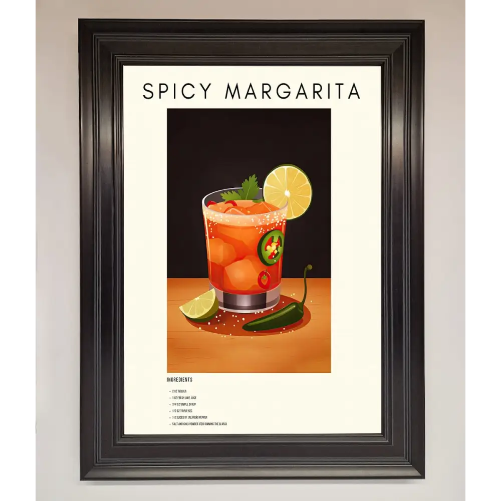 Spicy Margarita A1 Framed Poster - A1 (59.4 x 84.1 cm) / Matt Black - Framed Print