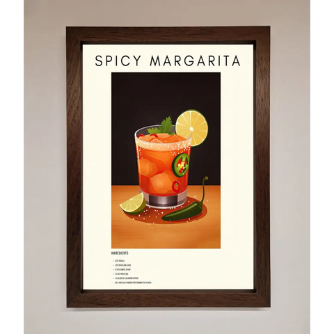 Spicy Margarita A1 Framed Poster - A3 (29.7 x 42 cm) / Walnut - Framed Print
