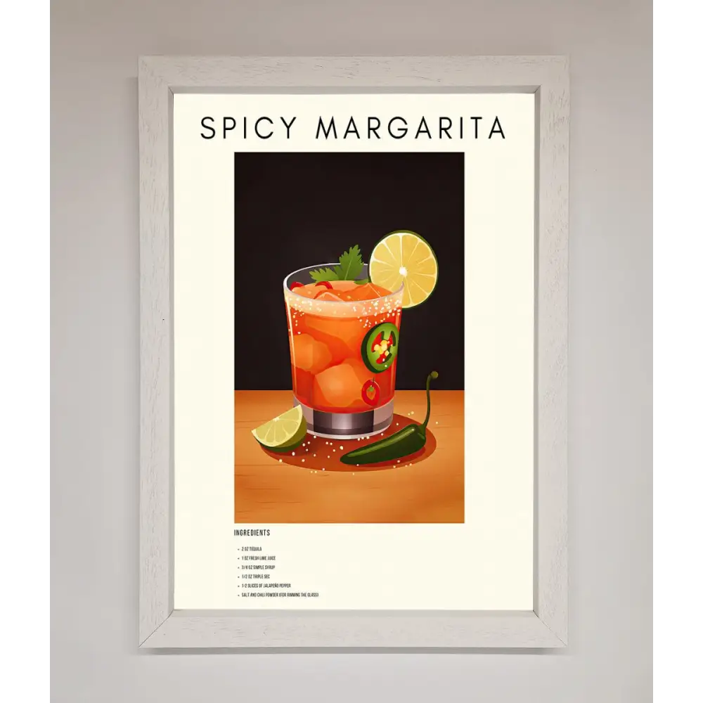 Spicy Margarita A1 Framed Poster - A3 (29.7 x 42 cm) / White - Framed Print