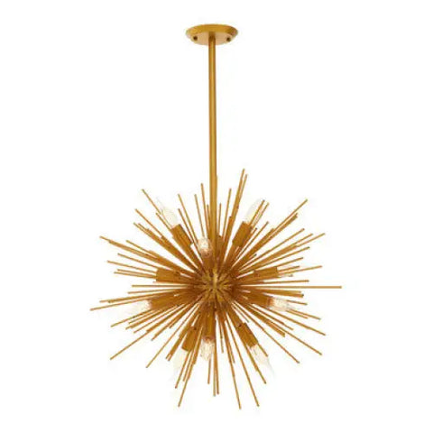 Spike Brass Finish Metal Pendant Light - Lighting