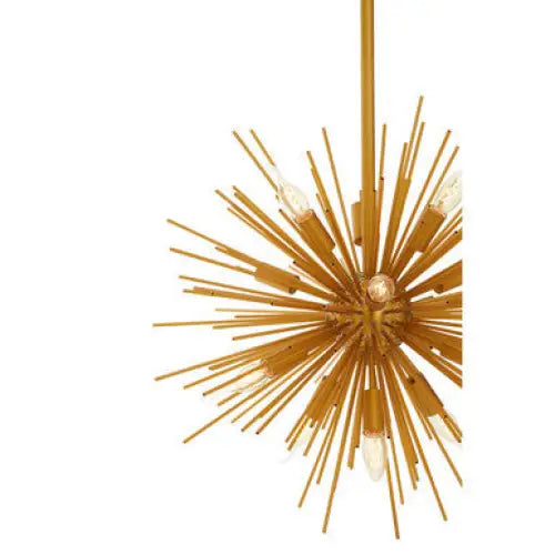 Spike Brass Finish Metal Pendant Light - Lighting