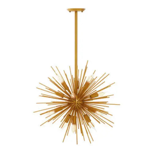 Spike Brass Finish Metal Pendant Light - Lighting