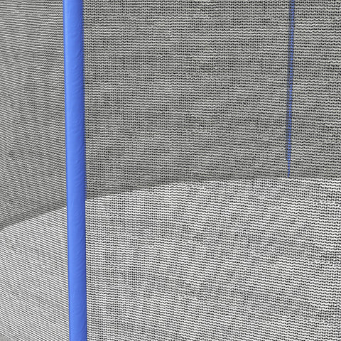 Blue plastic frame and gray mesh safety enclosure for sportnow 10ft trampoline net replacement poles not included