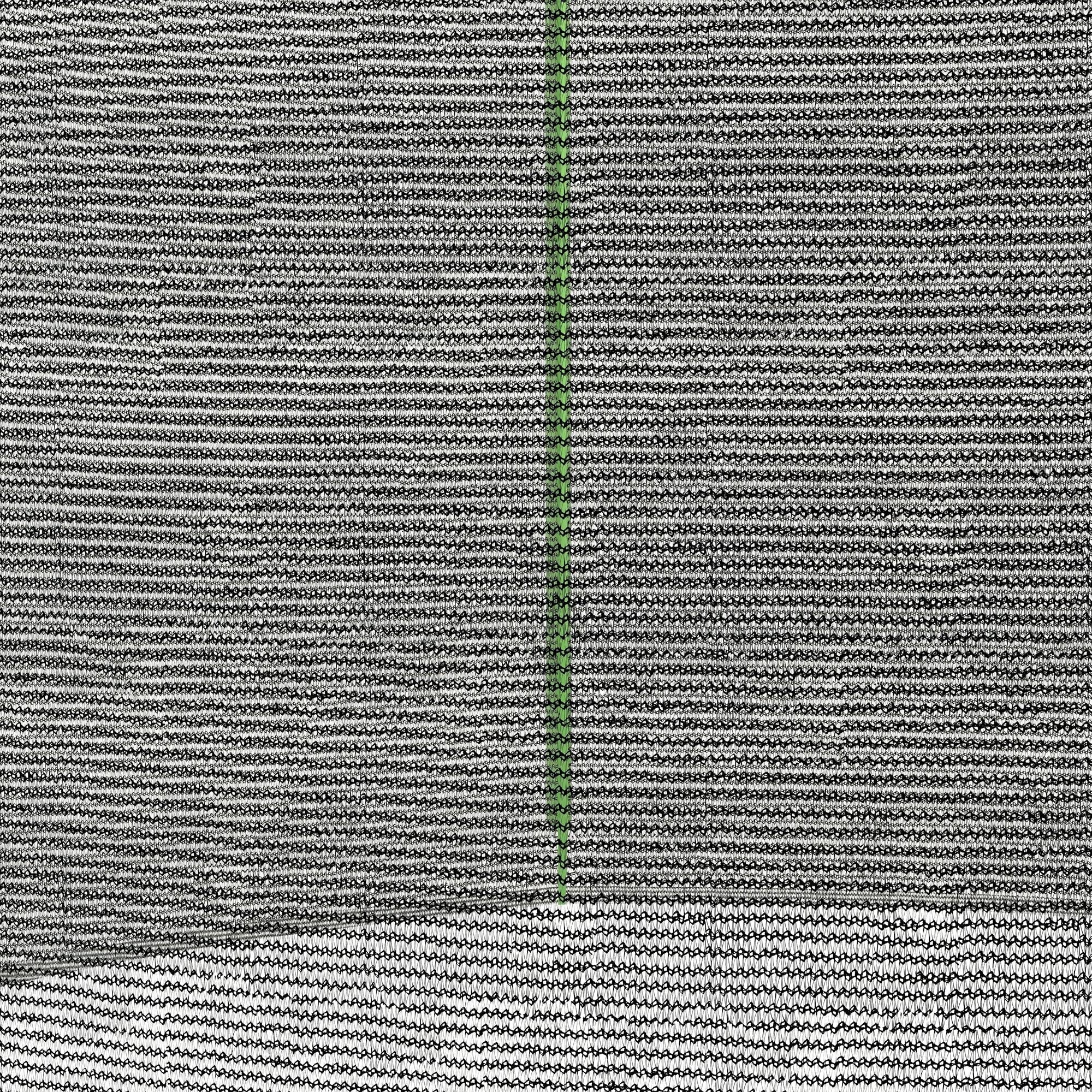 Black and white striped fabric with a green seam for sportnow 10ft trampoline safety enclosure net replacement poles not included