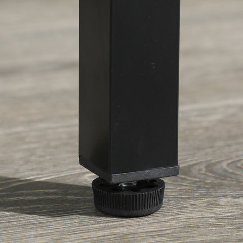 Black metal table leg with ribbed plastic foot on sportnow 5ft mini table tennis ping pong table with aluminium frame