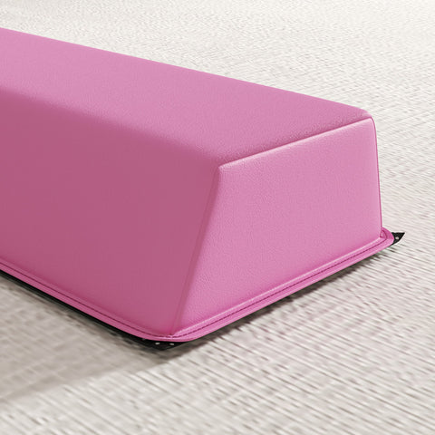 Pink sportnow 7.7ft folding balance beam with textured eva foam core and anti-slip base for kids gymnastics practice