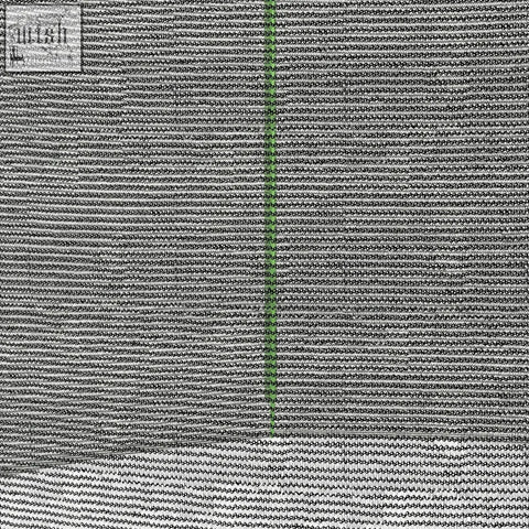 Black and white striped fabric with a green seam on sportnow 8ft trampoline net replacement Φ244cm safety enclosure