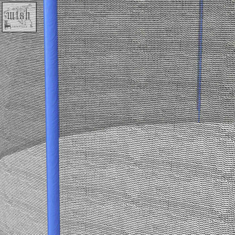 Blue sportnow 8ft trampoline safety enclosure with gray mesh netting and zipped entrance for Φ244cm trampolines
