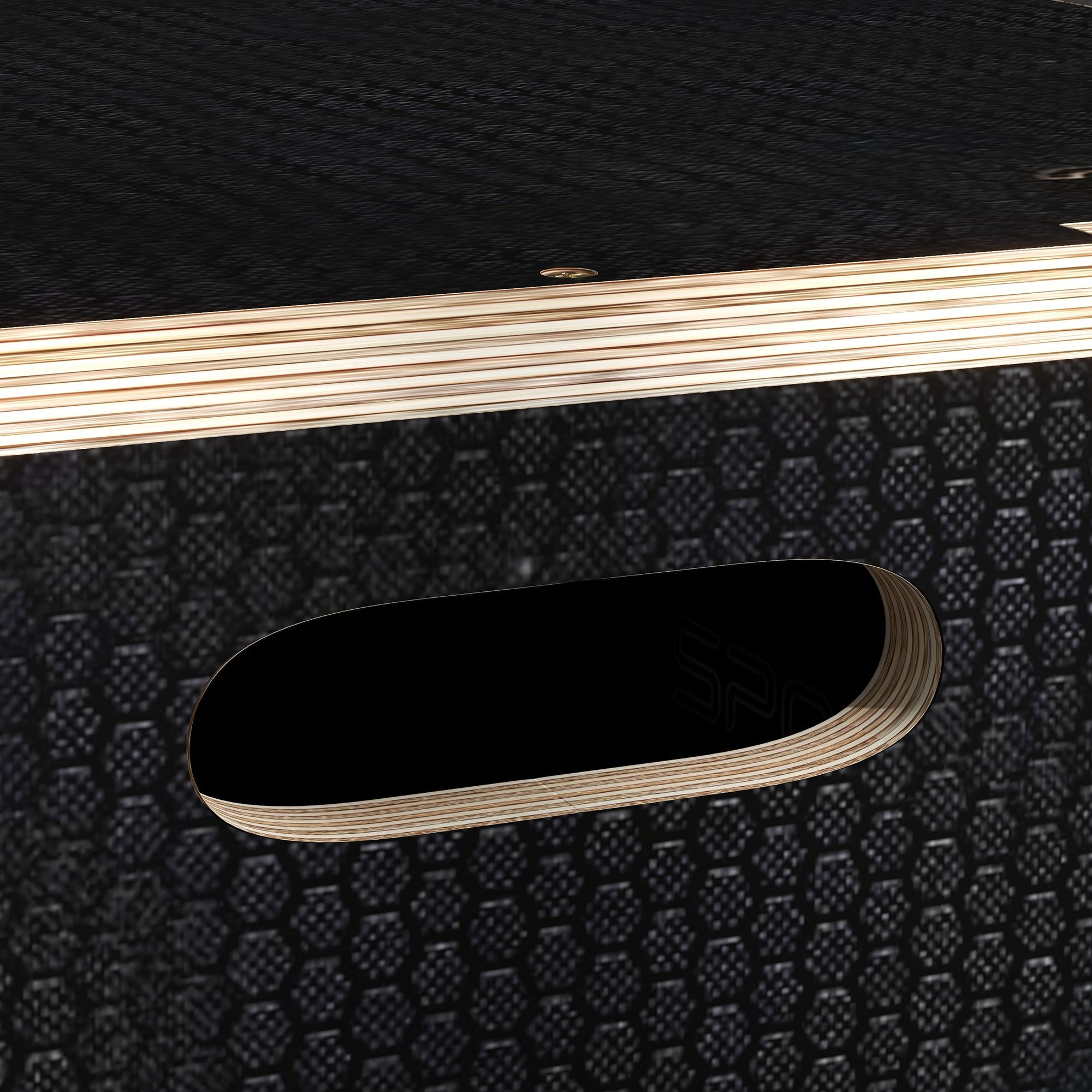 Black textured sportnow jump box with light wood grain handle for home gym exercise use