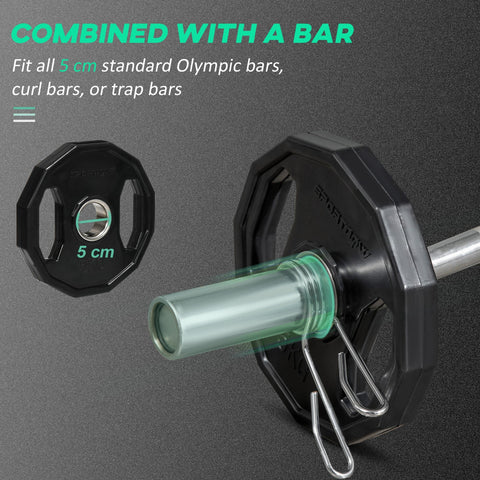 Black octagonal sportnow weight plate with robust steel hooks and 2 inch hole for home gym strength training