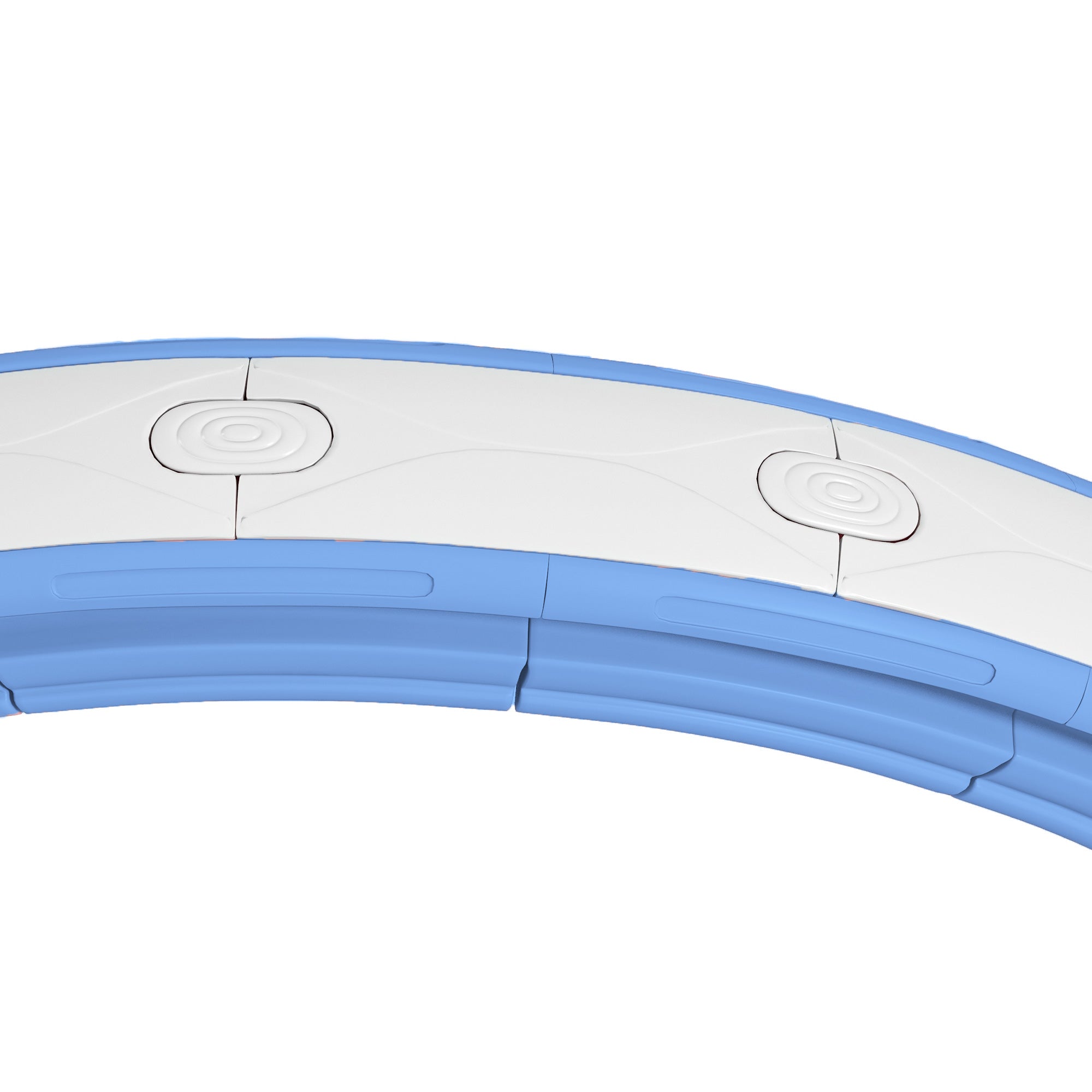 Light blue sportnow smart weighted hula hoop segment with textured knots and digital counter for fitness use