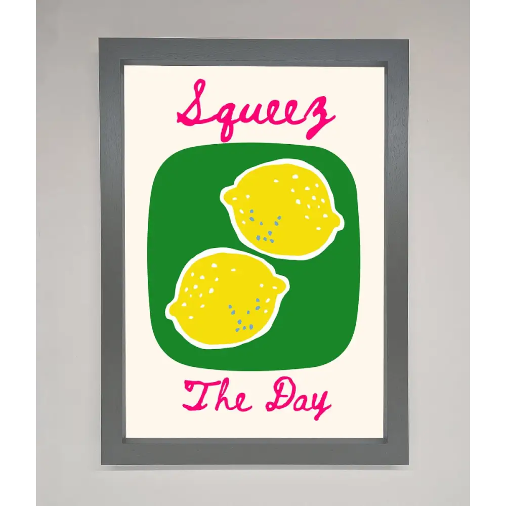 Squeeze The Day Framed Poster - A3 (29.7 x 42 cm) / Dark Grey - Framed Print