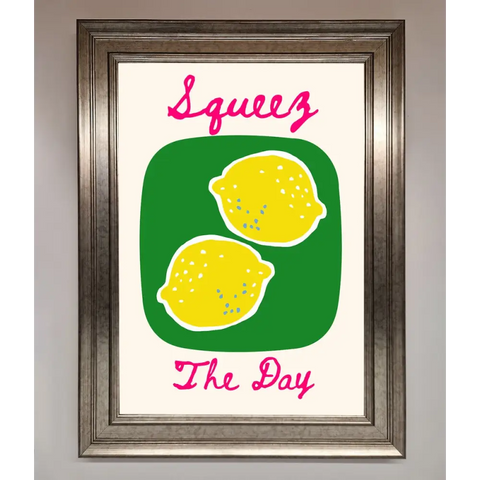 Squeeze The Day Framed Poster - A3 (29.7 x 42 cm) / Silver - Framed Print