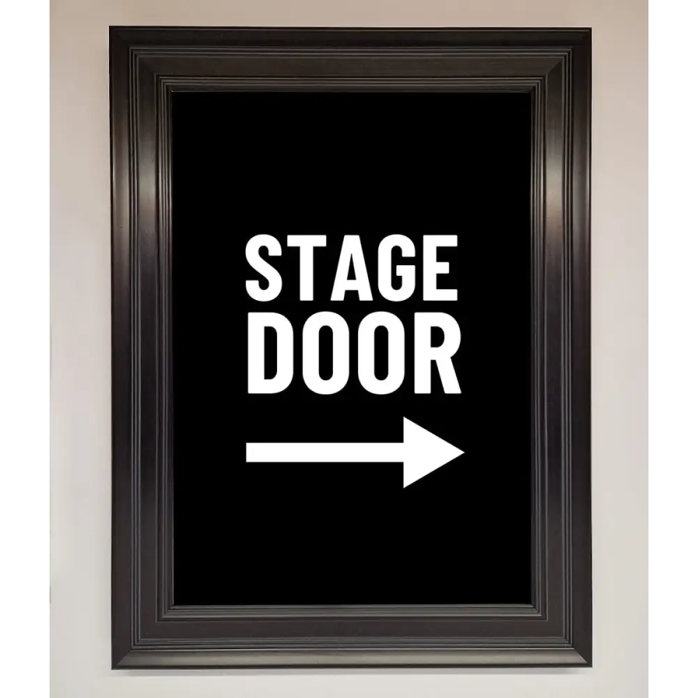 Stage Door Framed Print - A1 (59.4 x 84.1 cm) / Matt Black - Framed Print
