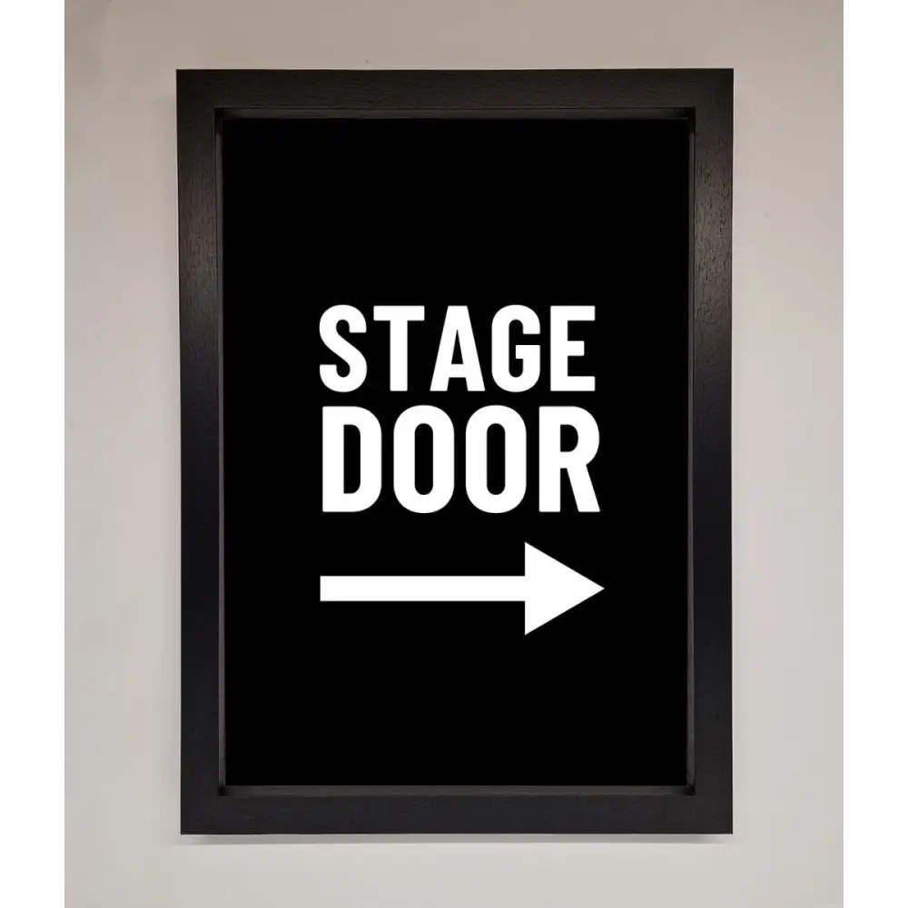 Stage Door Framed Print - A3 (29.7 x 42 cm) / Black - Framed Print