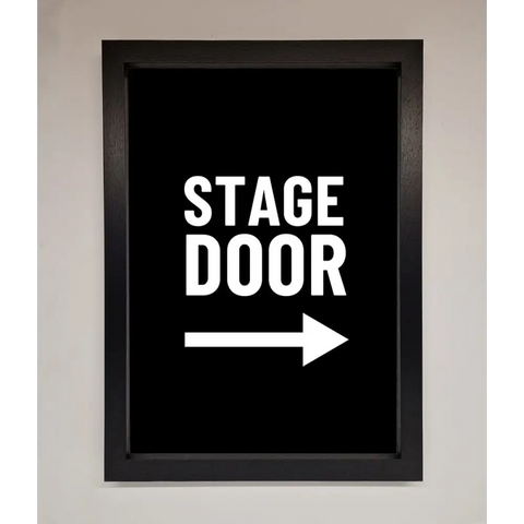Stage Door Framed Print - A3 (29.7 x 42 cm) / Black - Framed Print