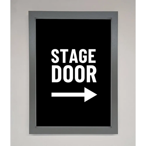 Stage Door Framed Print - A3 (29.7 x 42 cm) / Dark Grey - Framed Print