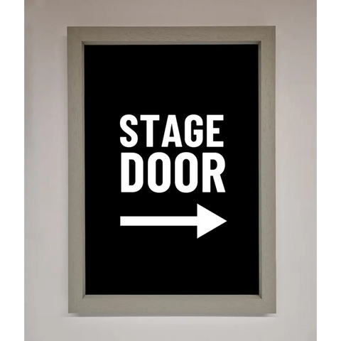 Stage Door Framed Print - A3 (29.7 x 42 cm) / Grey - Framed Print