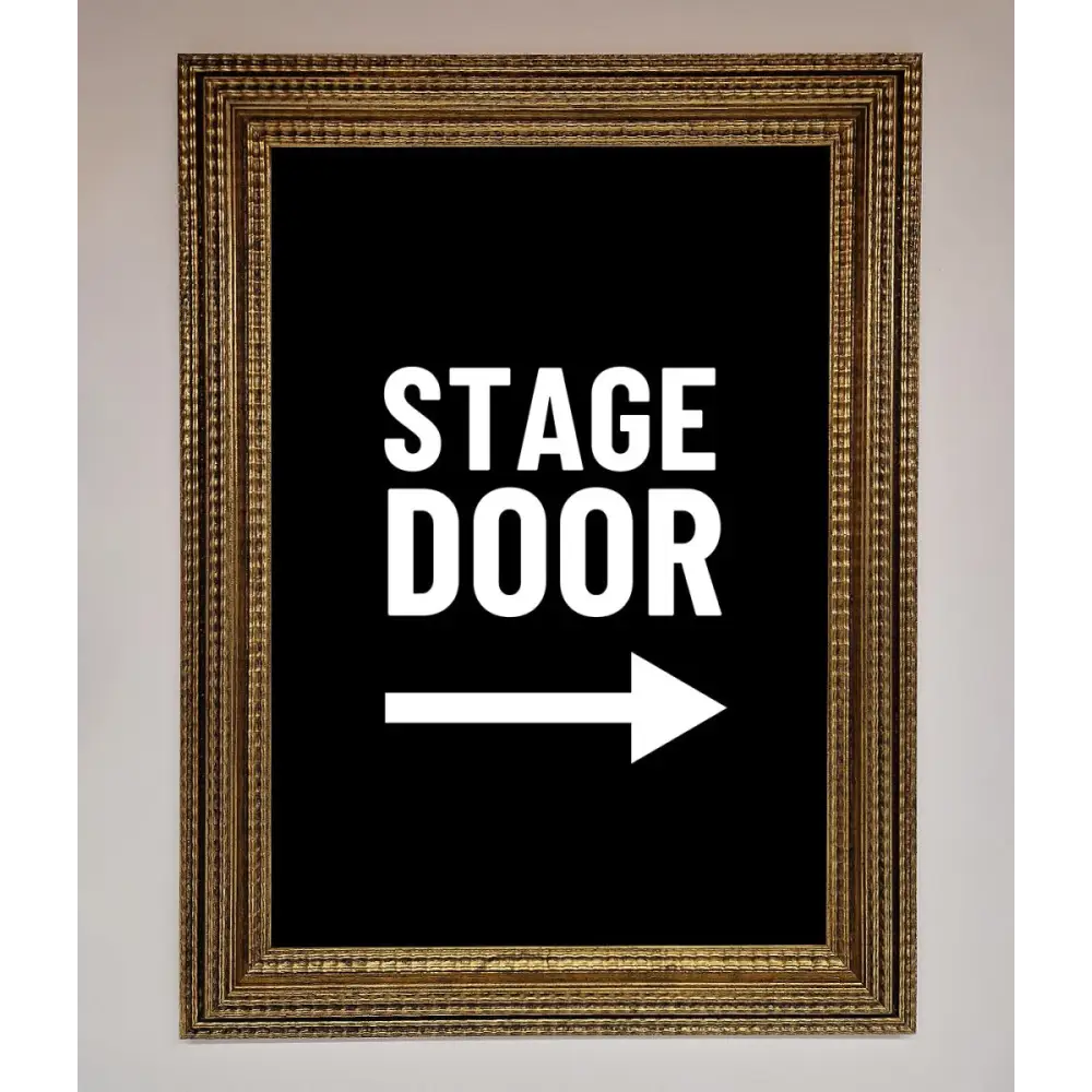 Stage Door Framed Print - A3 (29.7 x 42 cm) / Ornate Gold - Framed Print
