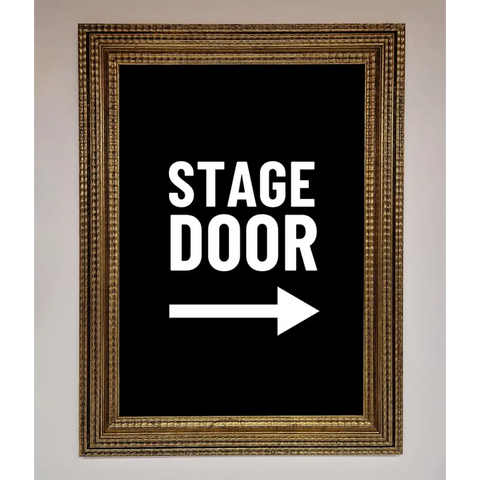 Stage Door Framed Print - A3 (29.7 x 42 cm) / Ornate Gold - Framed Print
