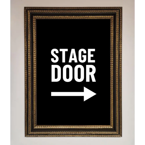 Stage Door Framed Print - A3 (29.7 x 42 cm) / Ornate Gold Black - Framed Print