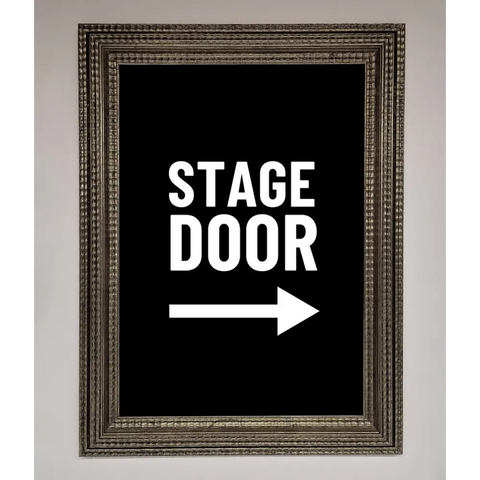 Stage Door Framed Print - A3 (29.7 x 42 cm) / Ornate Silver - Framed Print