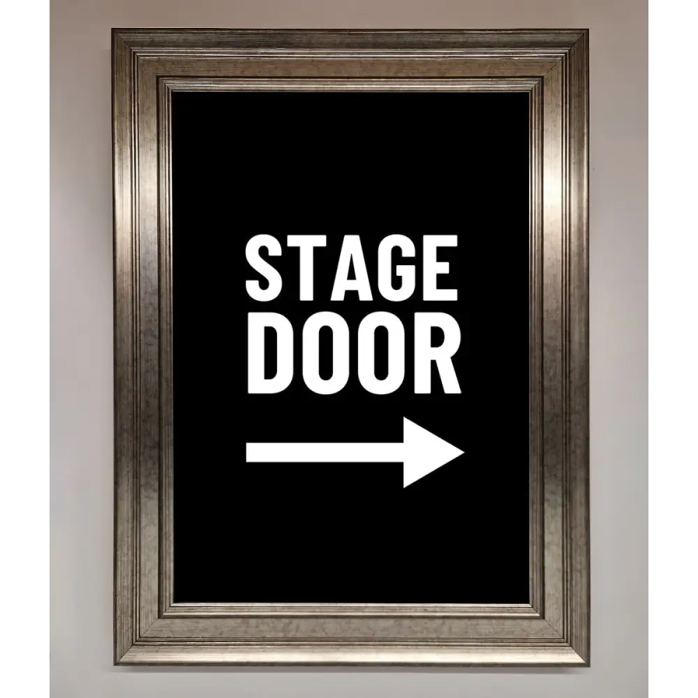 Stage Door Framed Print - A3 (29.7 x 42 cm) / Silver - Framed Print