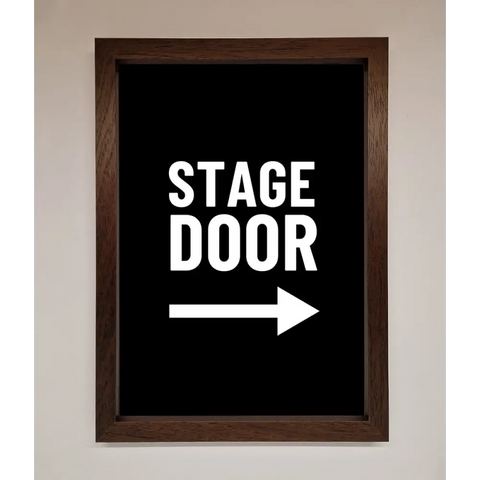 Stage Door Framed Print - A3 (29.7 x 42 cm) / Walnut - Framed Print