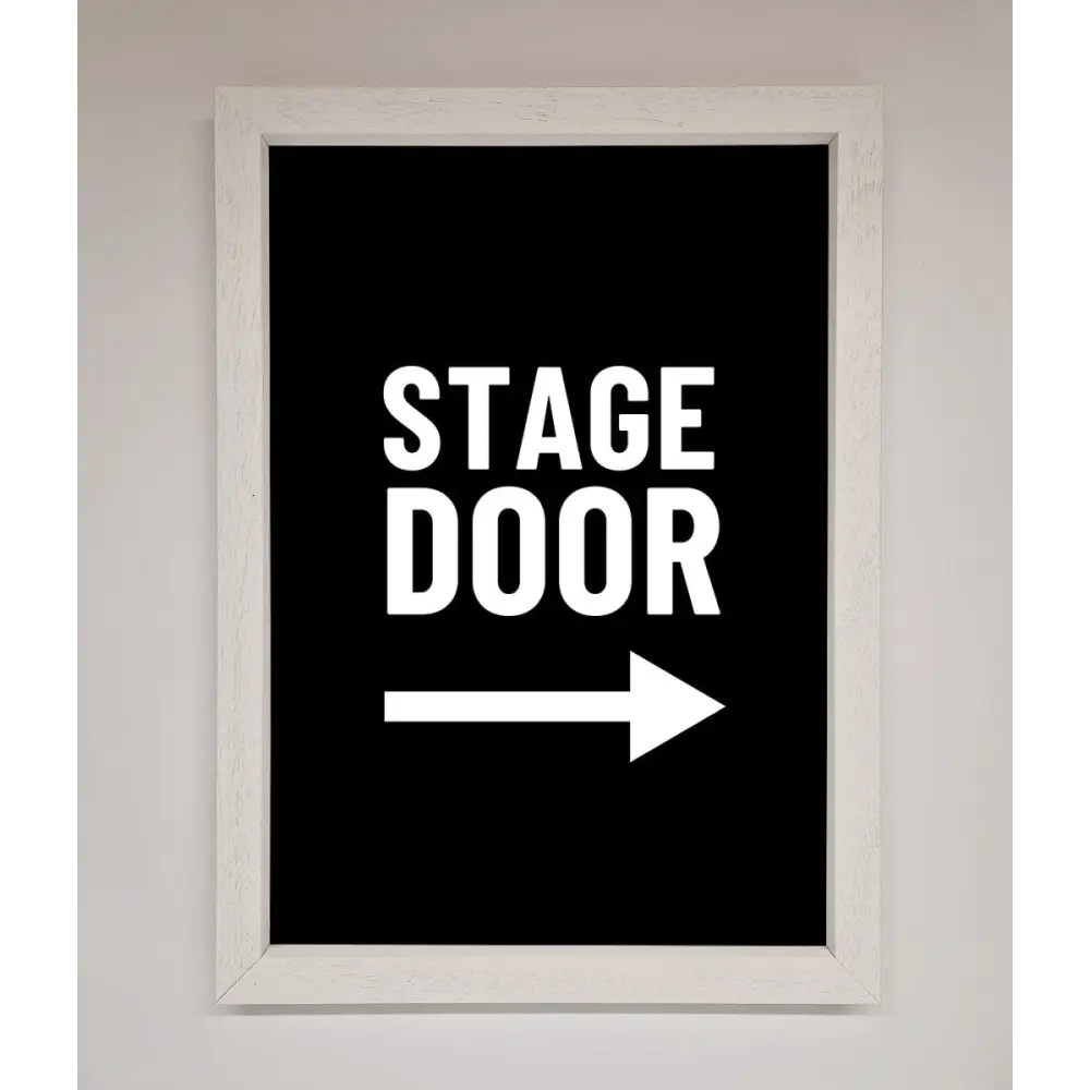 Stage Door Framed Print - A3 (29.7 x 42 cm) / White - Framed Print
