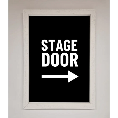 Stage Door Framed Print - A3 (29.7 x 42 cm) / White - Framed Print