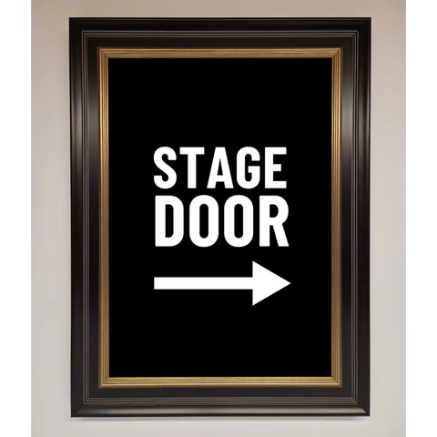 Stage Door Framed Print - B0 (100 x 141 cm) / Black Gold - Framed Print