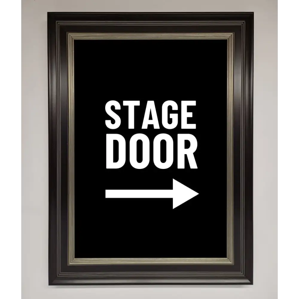 Stage Door Framed Print - B0 (100 x 141 cm) / Black Silver - Framed Print