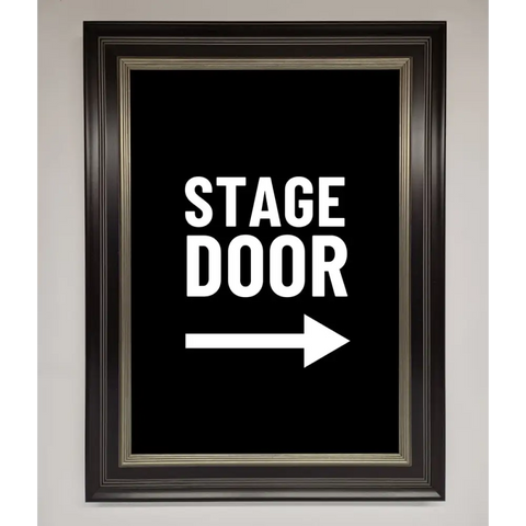 Stage Door Framed Print - B0 (100 x 141 cm) / Black Silver - Framed Print