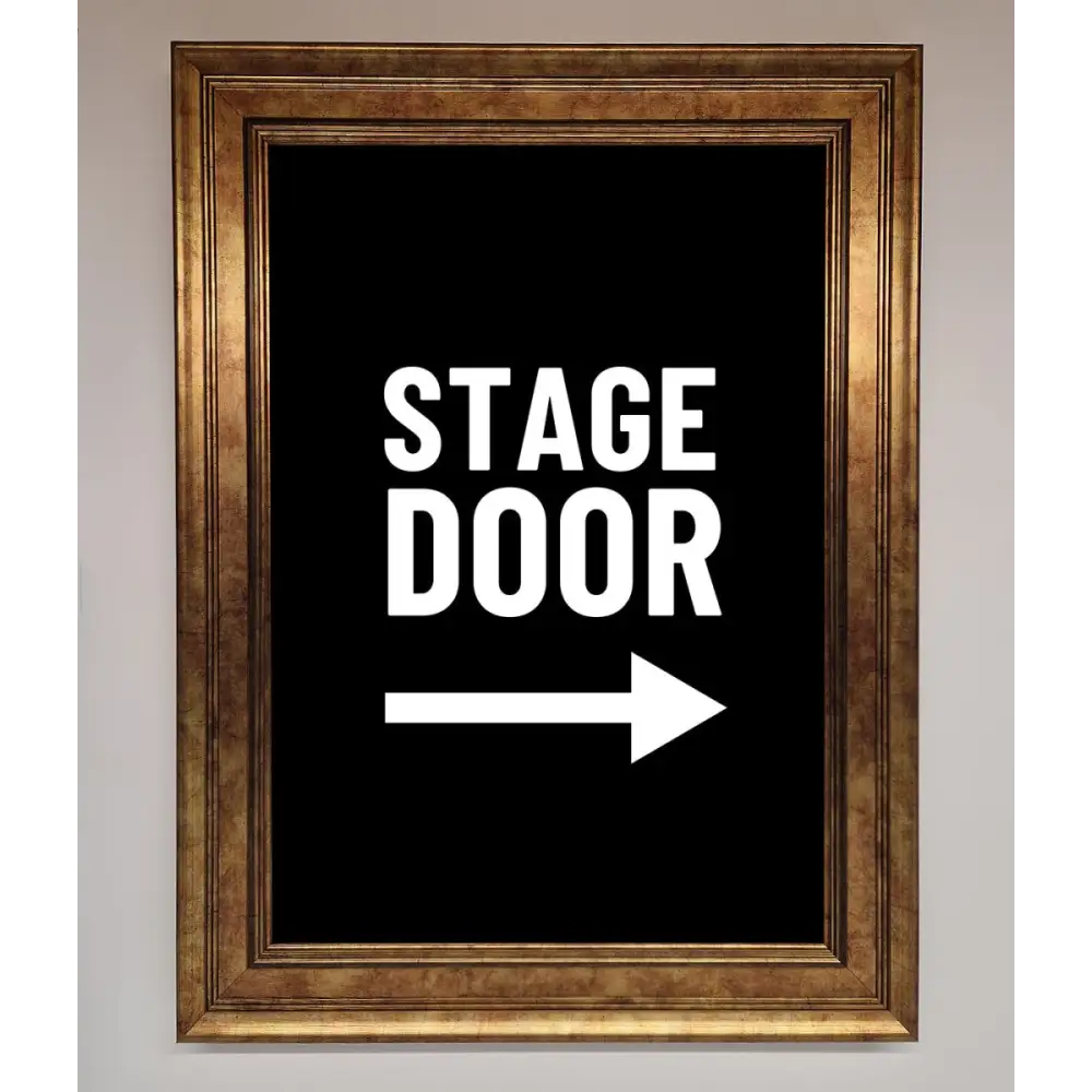 Stage Door Framed Print - B0 (100 x 141 cm) / Bronze - Framed Print