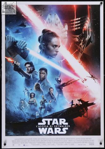 Vibrant full color original italian sheet movie poster for star wars the rise of skywalker featuring dynamic artwork
