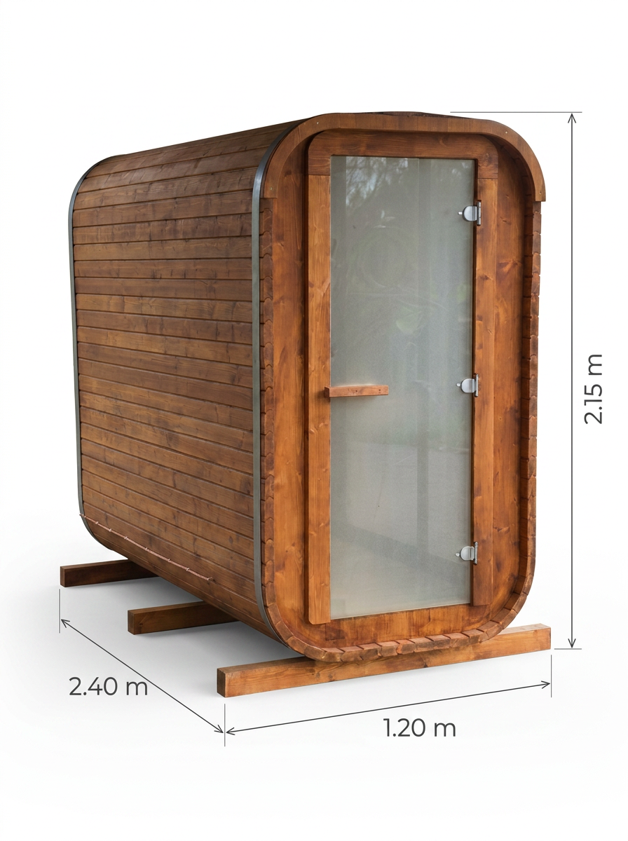Steam & Oak Gas Sauna Pod 2.4m (Electric Option)
