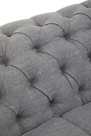 Stella Three Seat Grey Linen Sofa