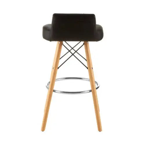 Stockholm Black Leather Effect Bar Stool