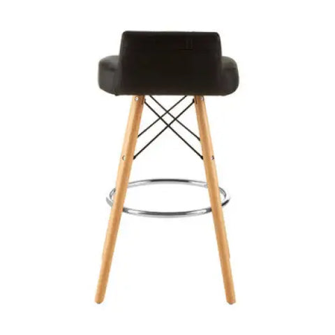Stockholm Black Leather Effect Bar Stool