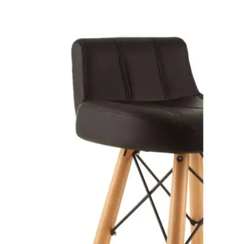 Stockholm Black Leather Effect Bar Stool