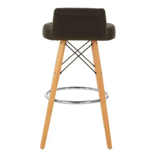Stockholm Black Leather Effect Seat Bar Stool