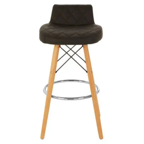 Stockholm Black Leather Effect Seat Bar Stool