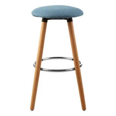 Stockholm Blue Round Bar Stool