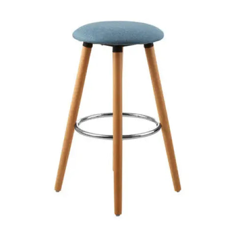 Stockholm Blue Round Bar Stool