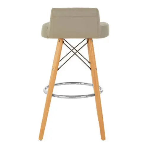 Stockholm Grey Leather Effect Seat Bar Stool
