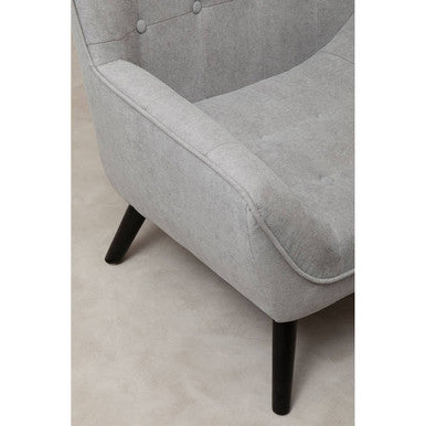Stockholm Grey Linen Effect Accent Chair