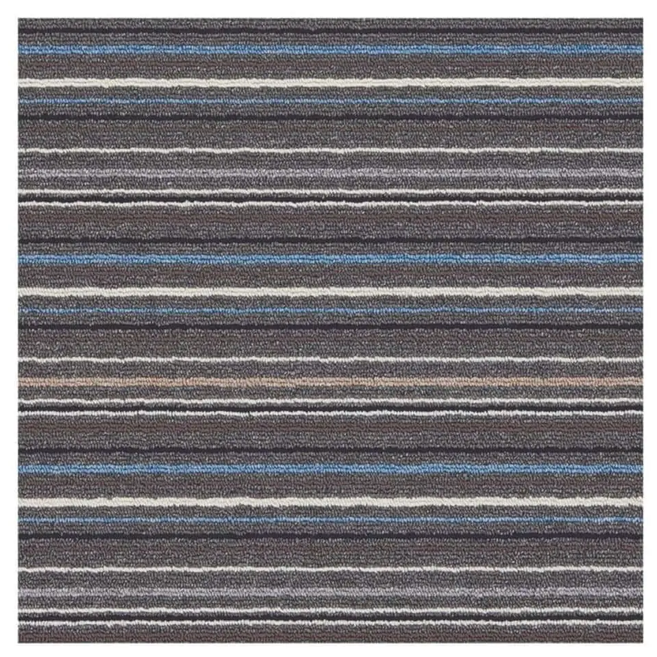 Stockholm Lead/Light Blue Washable Mat - Rugs