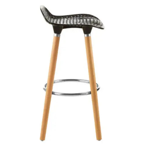 Stockholm Matte Black Bar Stool